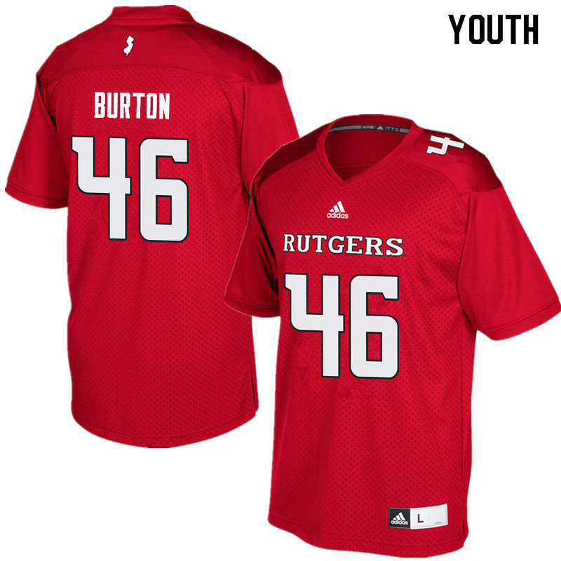 Youth #46 Michael Burton Rutgers Scarlet Knights College Football Jerseys Sale-Red - Click Image to Close